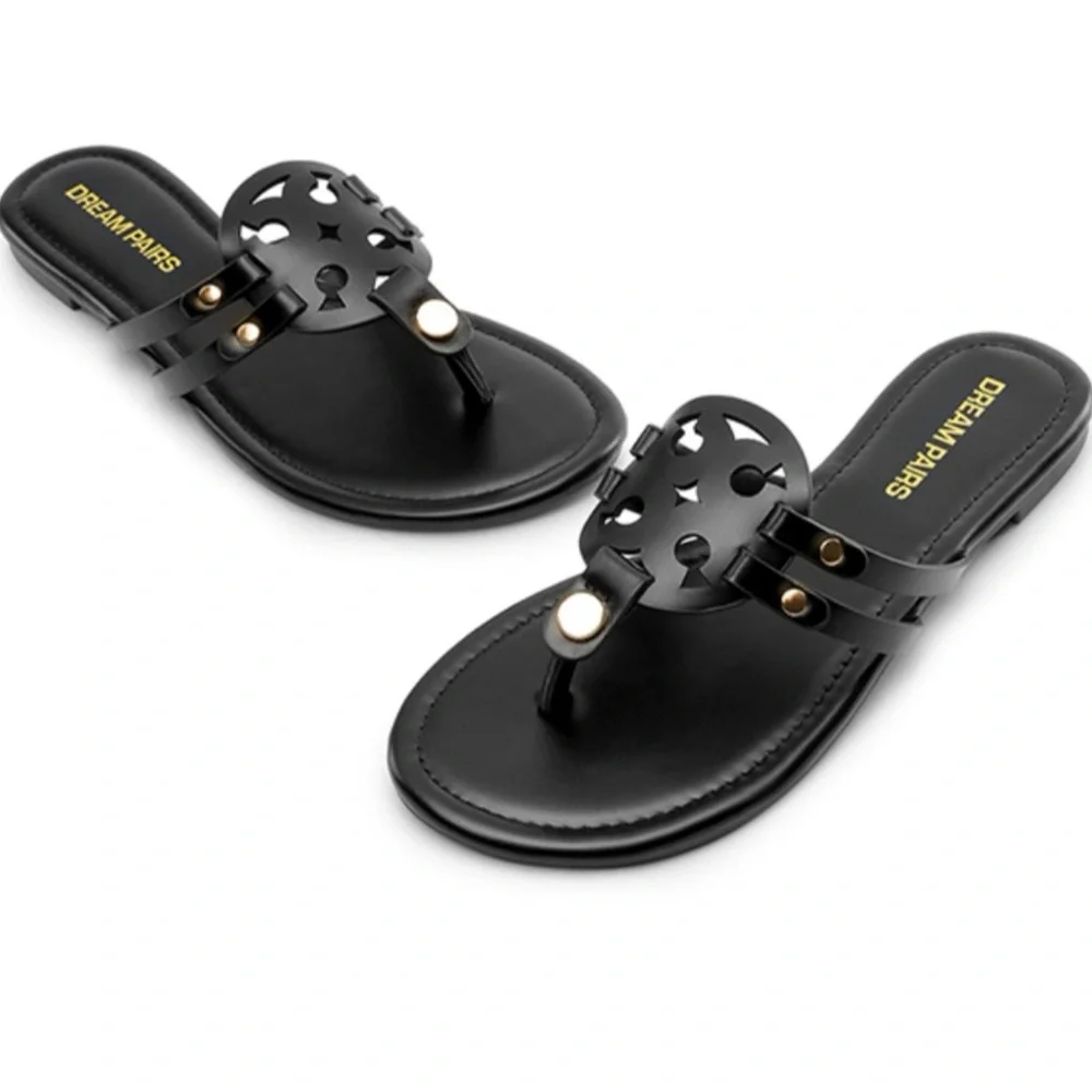 Dream Pairs Women’s Casual Strappy Flip-Flop Sandals - Picture 3 of 11
